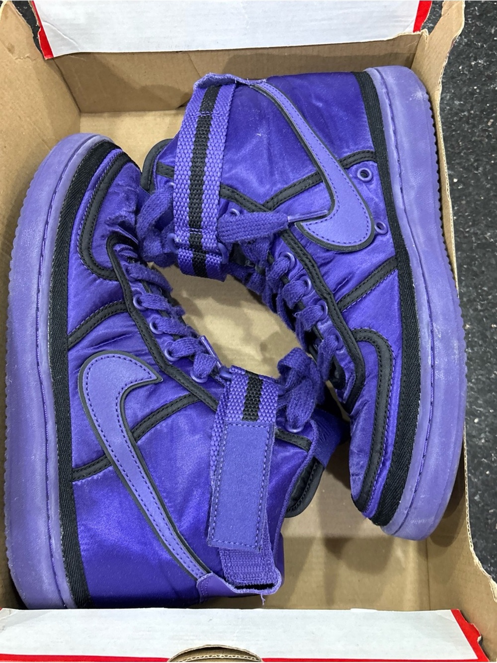 Nike Purple Satin Vandal High Supreme QS Excellent Men’s 8 AQ2176500 - Picture 10 of 10